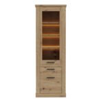 Corona Narrow Display Cabinet in Artisan Oak