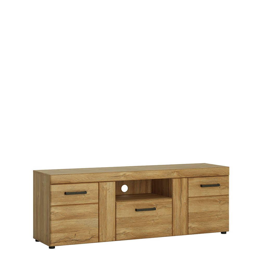 Cortina 2 Door 1 Drawer Tall TV Cabinet in Grandson Oak Cortina 2 Door 1 Drawer Tall TV Cabinet in Grandson Oak
