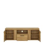 Cortina 2 Door 1 Drawer Tall TV Cabinet in Grandson Oak