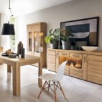 Cortina 4 Door Wide Glazed Sideboard in Grandson Oak