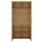 Cortina Tall Wide 2 Door glazed Display Cabinet in Grandson Oak