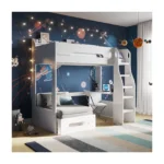 Cosmic Futon High Sleeper White - Black