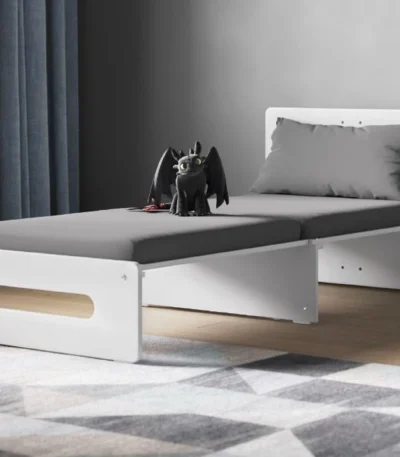 Cosmic Pull Out Futon White/Grey
