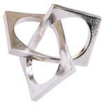 Cumbrae Silver Finish Square Knot Sculpture