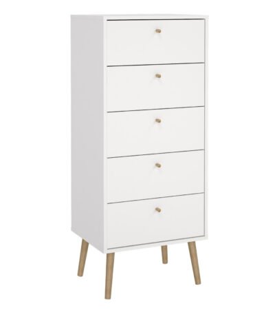 Cumbria Chest 5 Drawers White
