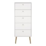 Cumbria Chest 5 Drawers White