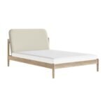 Dahlia Linen Pillowback Wooden Bed - Image 5