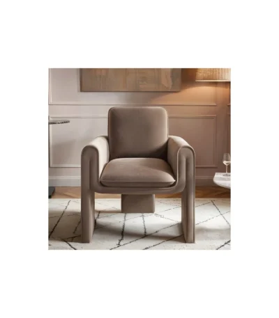 Dakota Chocolate Velvet Accent Chair
