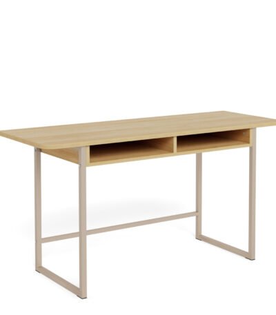 Darlington Console Table With 2 Open Shelves and Oak Top