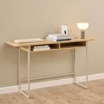 Darlington Console Table With 2 Open Shelves and Oak Top