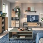 Darwin Sideboard 1 Door in Green/Oak
