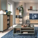 Darwin Sideboard 2 Door in Green/Oak