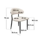 Deko & Cyra Round Dining Table Set with 4 Chairs