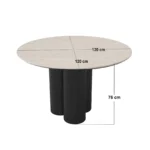 Deko & Cyra Round Dining Table Set with 4 Chairs