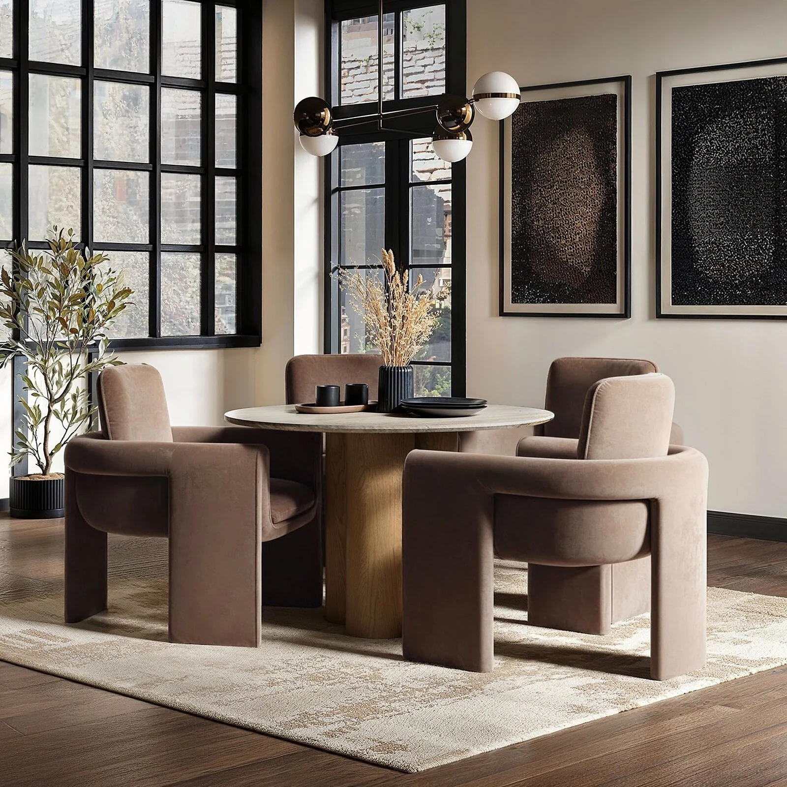 Deko Dining Table with Dakota Chairs Set of 4 Deko Dining Table with Dakota Chairs Set of 4