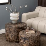 Dice Round Coffee Table Set of 2