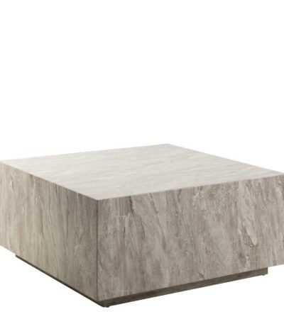 Dice Square Coffee Table in Grey Marble 90x90x42cm