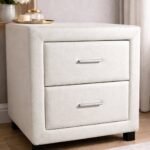 Dorset 2 Drawer Faux Leather Bedside Table
