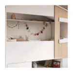 Dreamland House Staircase Midsleeper with Storage White and Oak