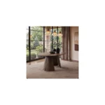 Ebony 4-6 Seater Extendable Dining Set with Elise Chairs Beige
