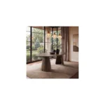 Ebony 4-6 Seater Extendable Dining Set with Elise Chairs Beige
