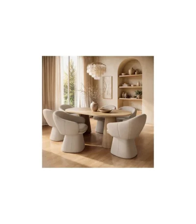 Ebony 4-6 Seater Extendable Dining Set with Sylvia Chairs