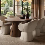 Ebony 4-6 Seater Extendable Dining Table with Upholstered Chairs