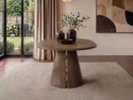 Ebony 4-6 Seater Extendable Dining Table with Upholstered Chairs