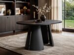Ebony Black Extendable Dining Set with Beige Sylvia Chairs - Image 4
