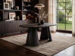 Ebony Black Extendable Dining Set with Beige Sylvia Chairs - Image 6