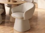 Ebony Black Extendable Dining Set with Beige Sylvia Chairs - Image 8