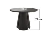 Ebony Black Extendable Dining Set with Beige Sylvia Chairs - Image 9