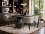 Ebony Black Extendable Dining Table with Elise Chairs
