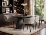 Ebony Black Extendable Dining Table with Elise Chairs - Image 2