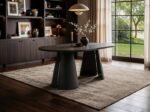 Ebony Black Extendable Dining Table with Elise Chairs - Image 6