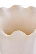 Eday Cream Scalloped Edge Large Vase