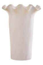 Eday Cream Scalloped Edge Large Vase