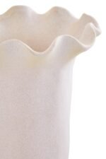 Eday Cream Scalloped Edge Large Vase