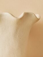 Eday Cream Scalloped Edge Small Vase
