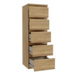 Edmore 5 Drawer Tall Narrow Chest