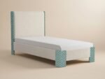Eleanor Single Upholstered Bed Beige & Green - Image 3