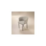 Elise Set of 2 Linen Effect Dining Chairs Beige - Image 4