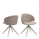 Ella Swivel Beige Dining Chair