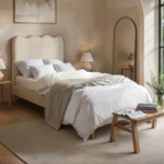 Ellis Single Bed with Cloud Headboard Navy
