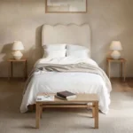 Ellis Single Bed with Cloud Headboard Navy