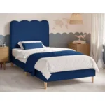 Ellis Single Bed with Cloud Headboard Navy