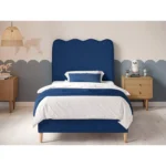 Ellis Single Bed with Cloud Headboard Navy
