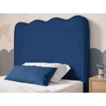 Ellis Single Bed with Cloud Headboard Navy