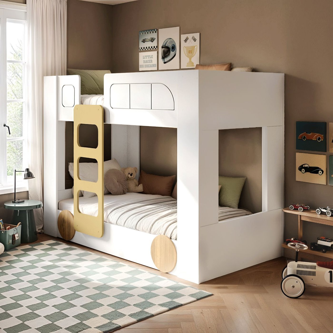 eloise-bus-bunk-bed-white-1 Eloise Bus Bunk Bed White - Image 1