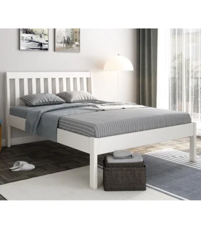 Elsie Solid Wood Bed White